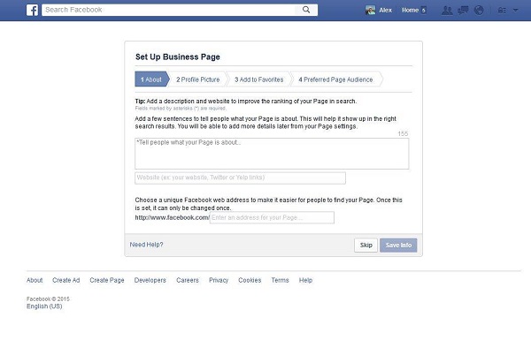 Set Up Facebook Business Page