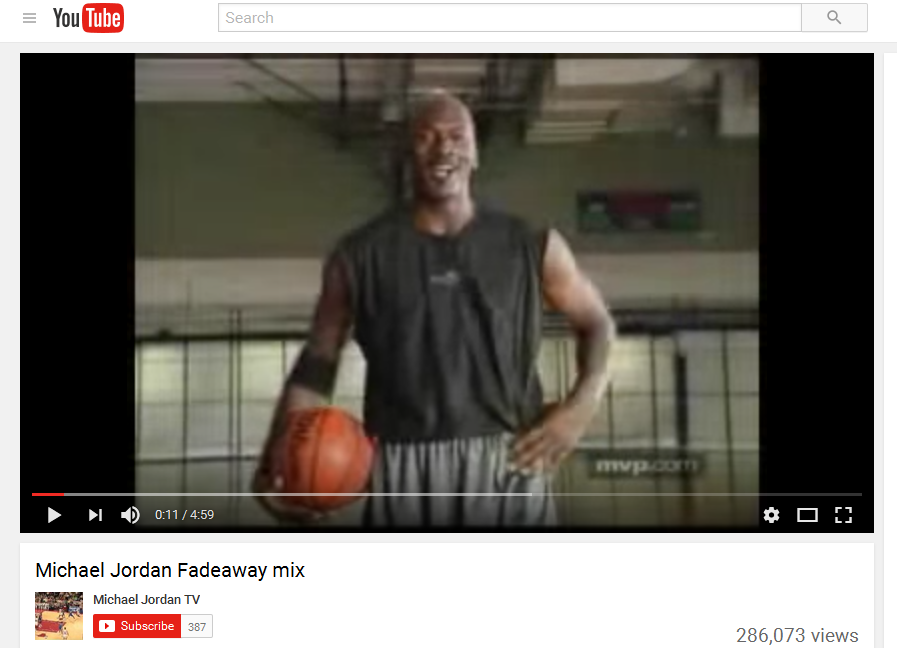 Michael Jordan Fadeaway Video