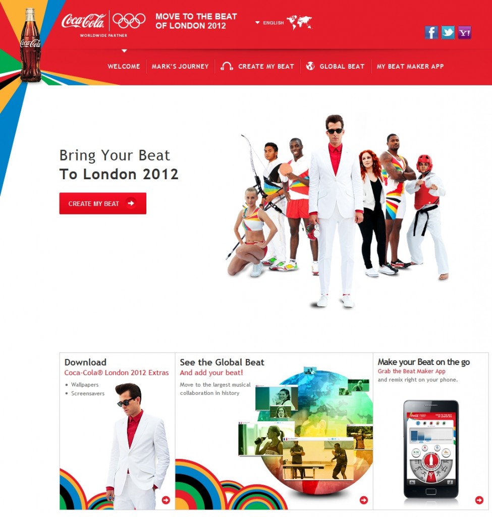 Olympic Advertising Coca-Cola Move To The Beat Campaign