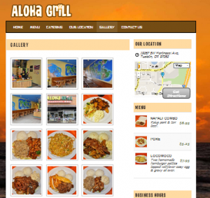 Aloha Grill Portland Restaurant Website Design