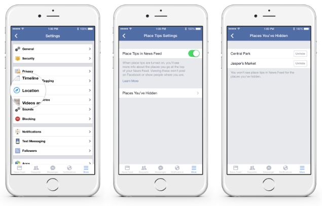 Turn Off Facebook Place Tips